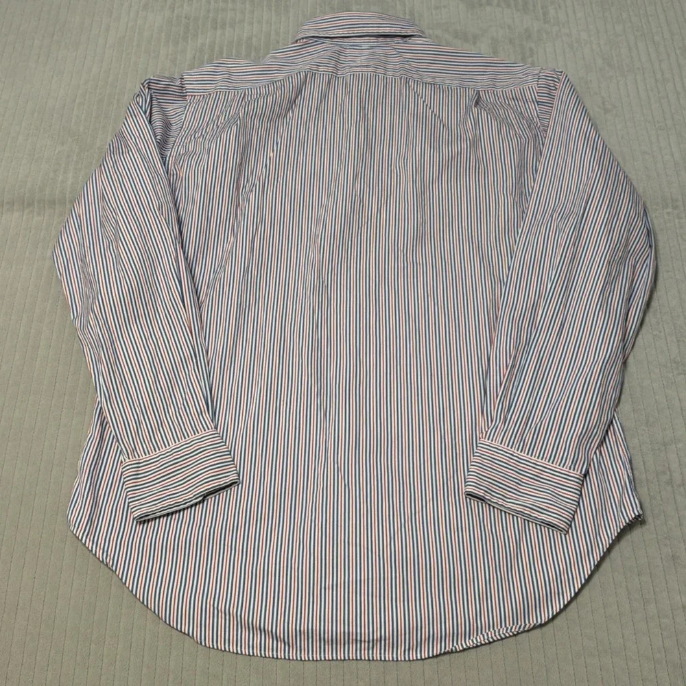 Polo Ralph Lauren Blake Mens Large Red Striped Button Down Shirt Cotton
